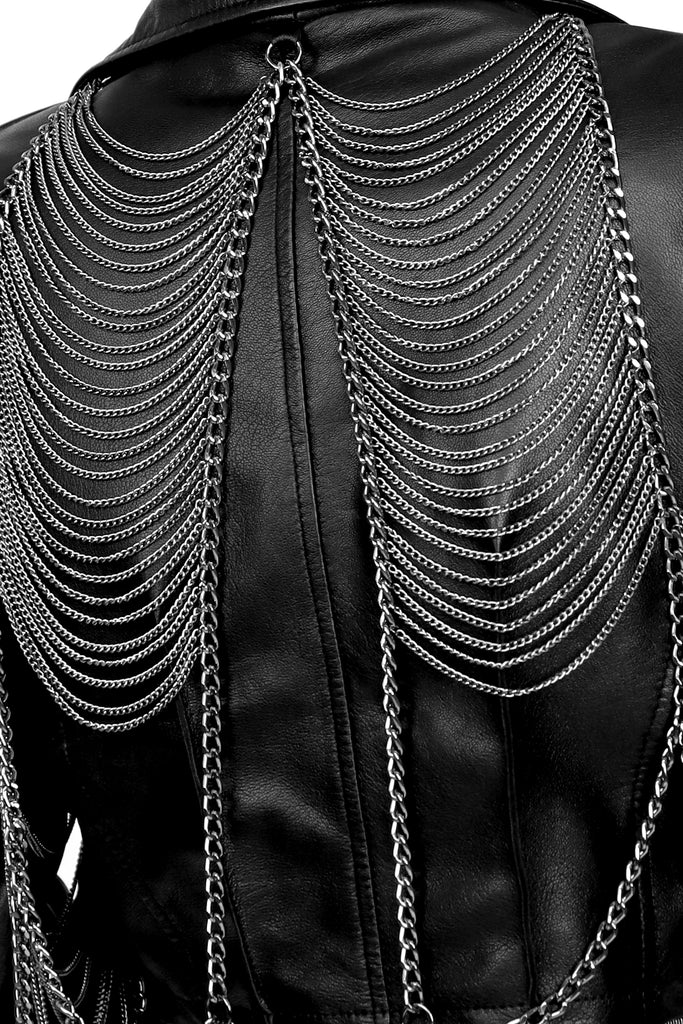 Leather Metal Chain Jacket – Johnny Blood